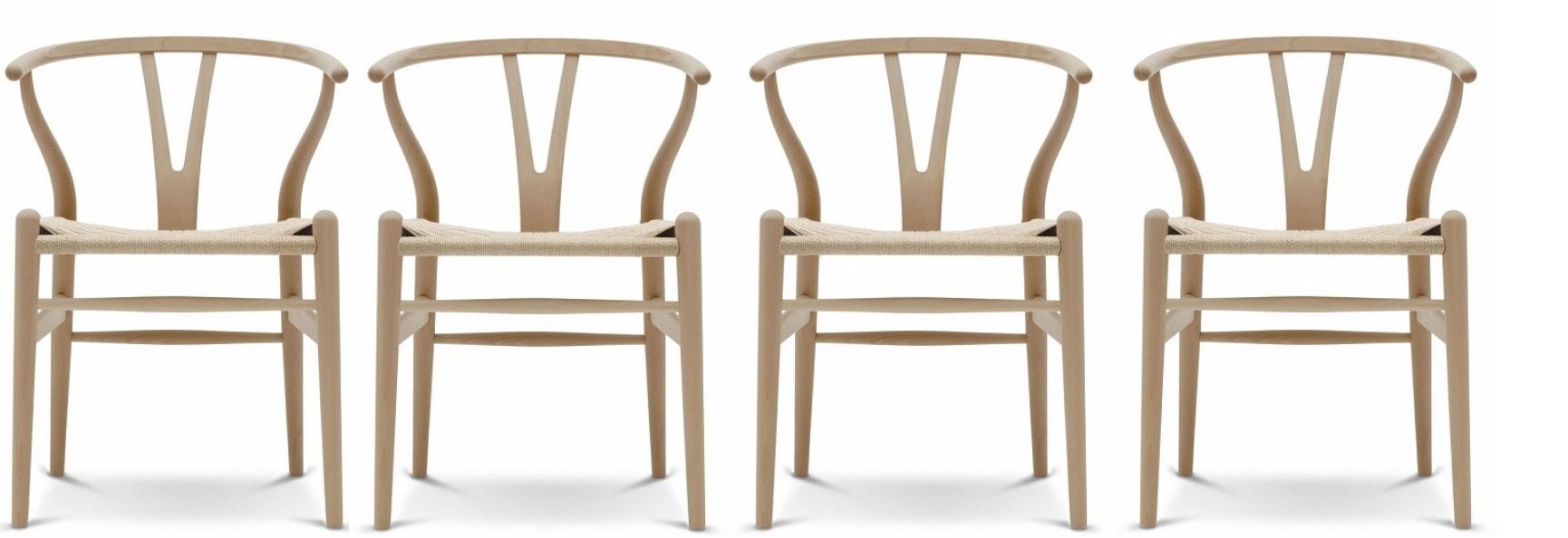 CH24 Wishbone Chair / Y-Chair Stuhl Buche geölt 4-er Set Carl Hansen & Søn 